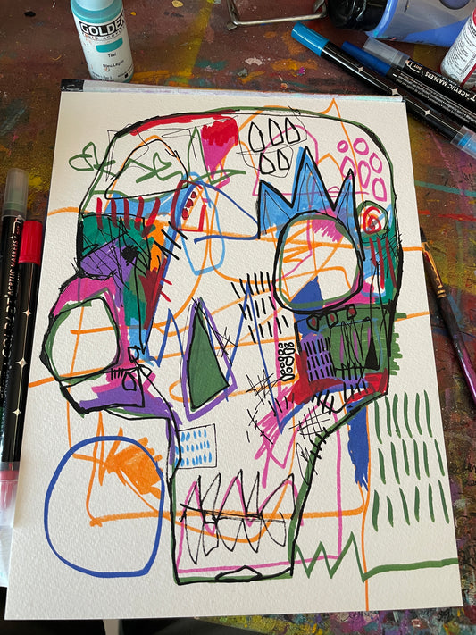 Raggedy Painting on 9x12" Watercolour paper