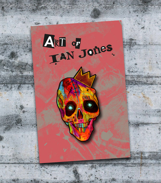 Deliria Wooden Pin Badge