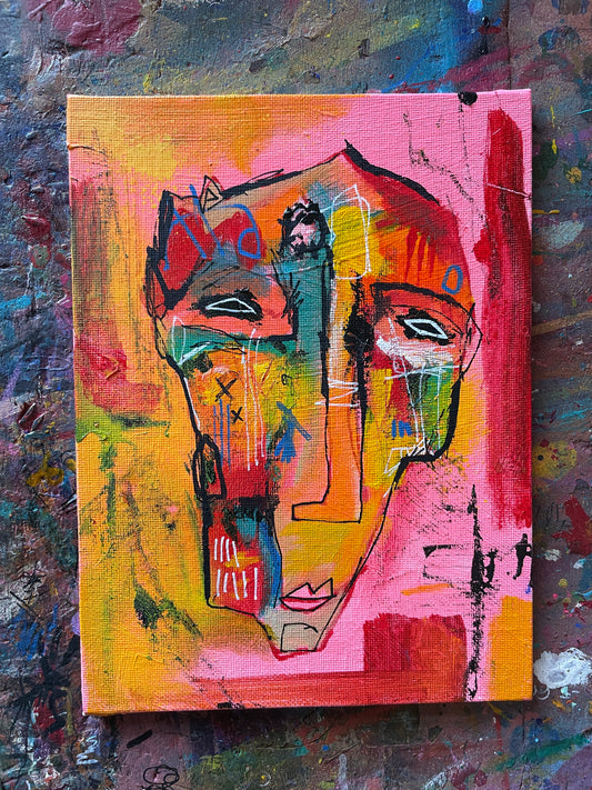 Hermit Original Painting on 8x6" Canvas Panel