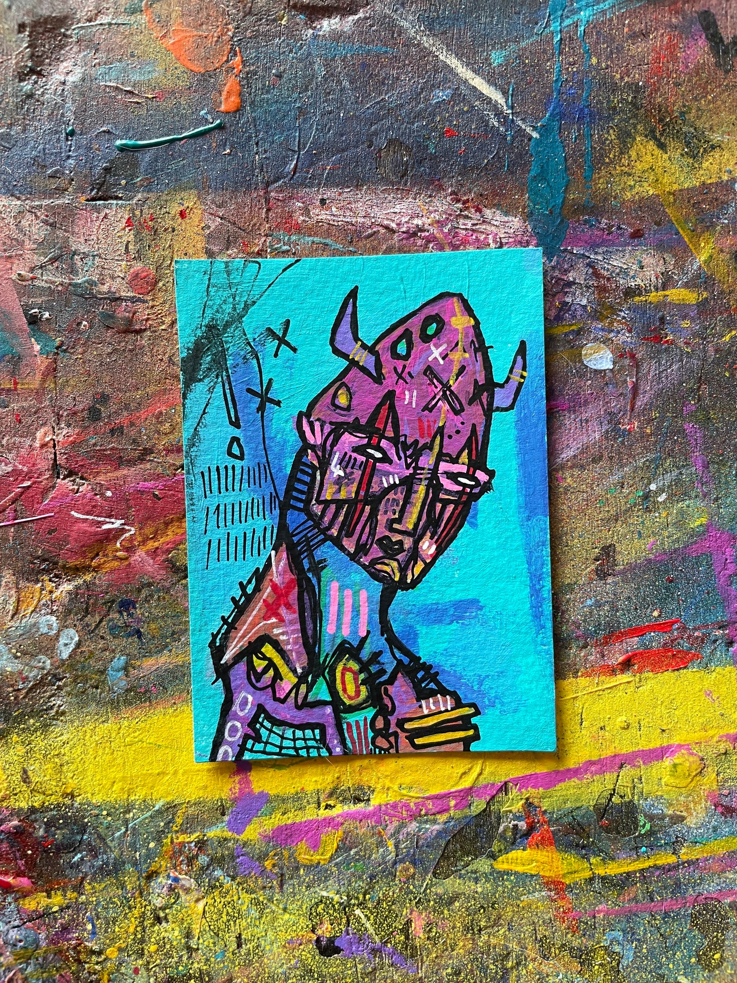 Mini Sketchcard Original Painting on 2.5x3.5inch 300 gsm card (ACEO dimensions)