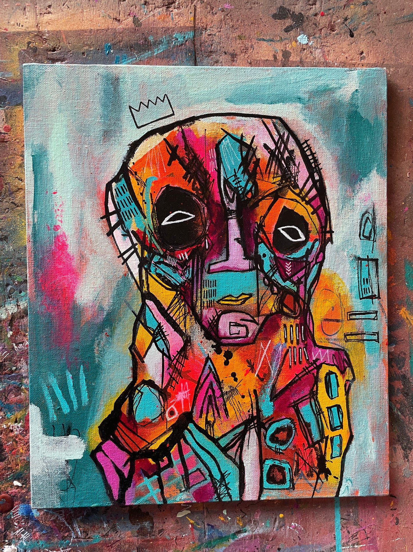 Host Original Painting on 12x10" Canvas Panel