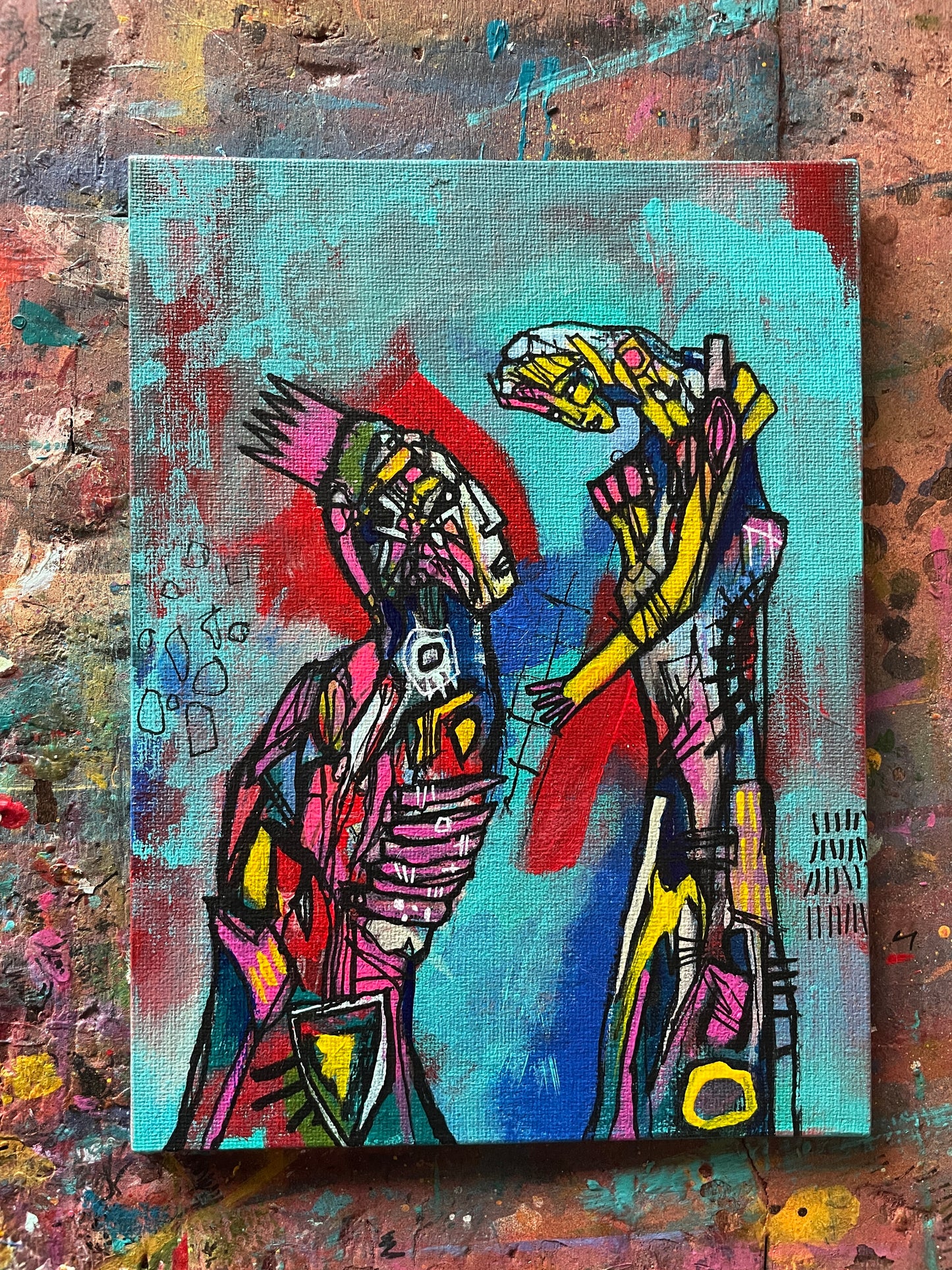 Blessed Original Painting on 8x6" Canvas Panel