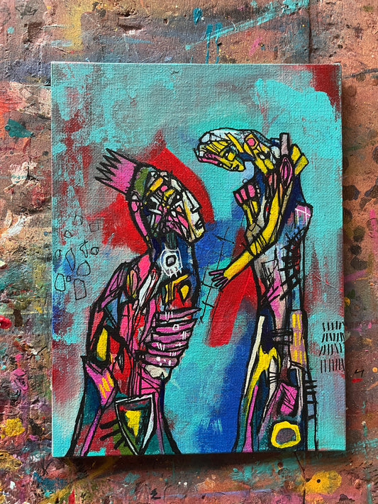 Blessed Original Painting on 8x6" Canvas Panel