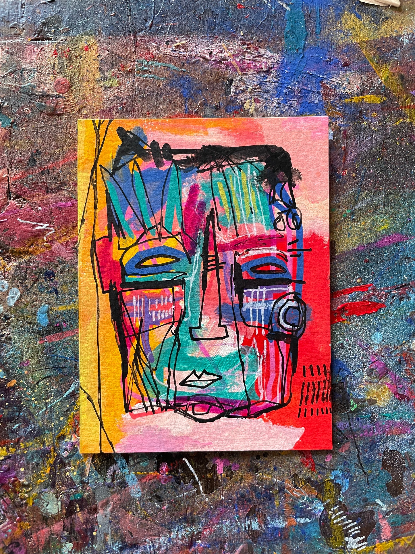 Mini Sketchcard Original Painting on 4x3inch 300 gsm card