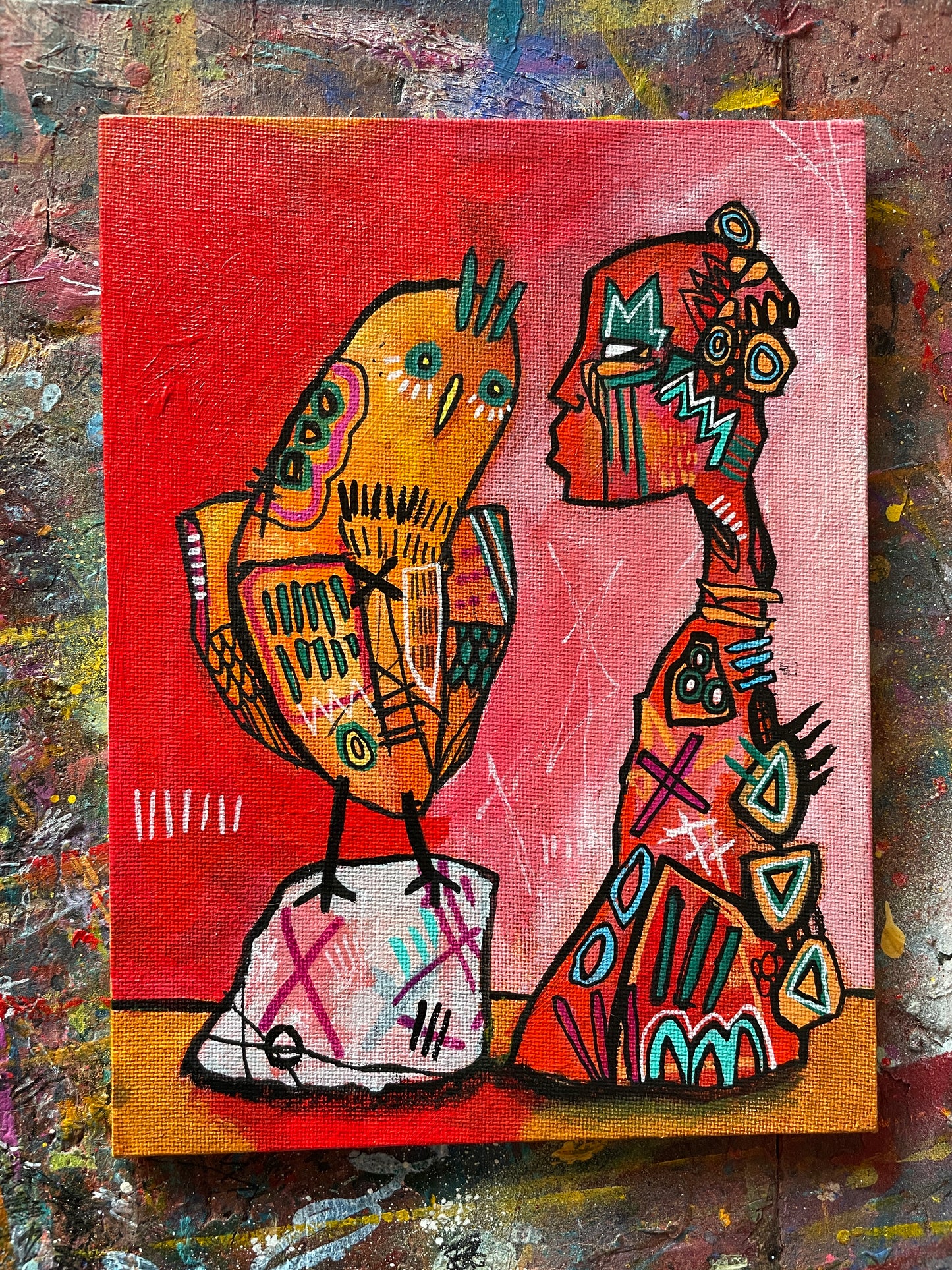 Coalition Original Painting on 8x6" Canvas Panel