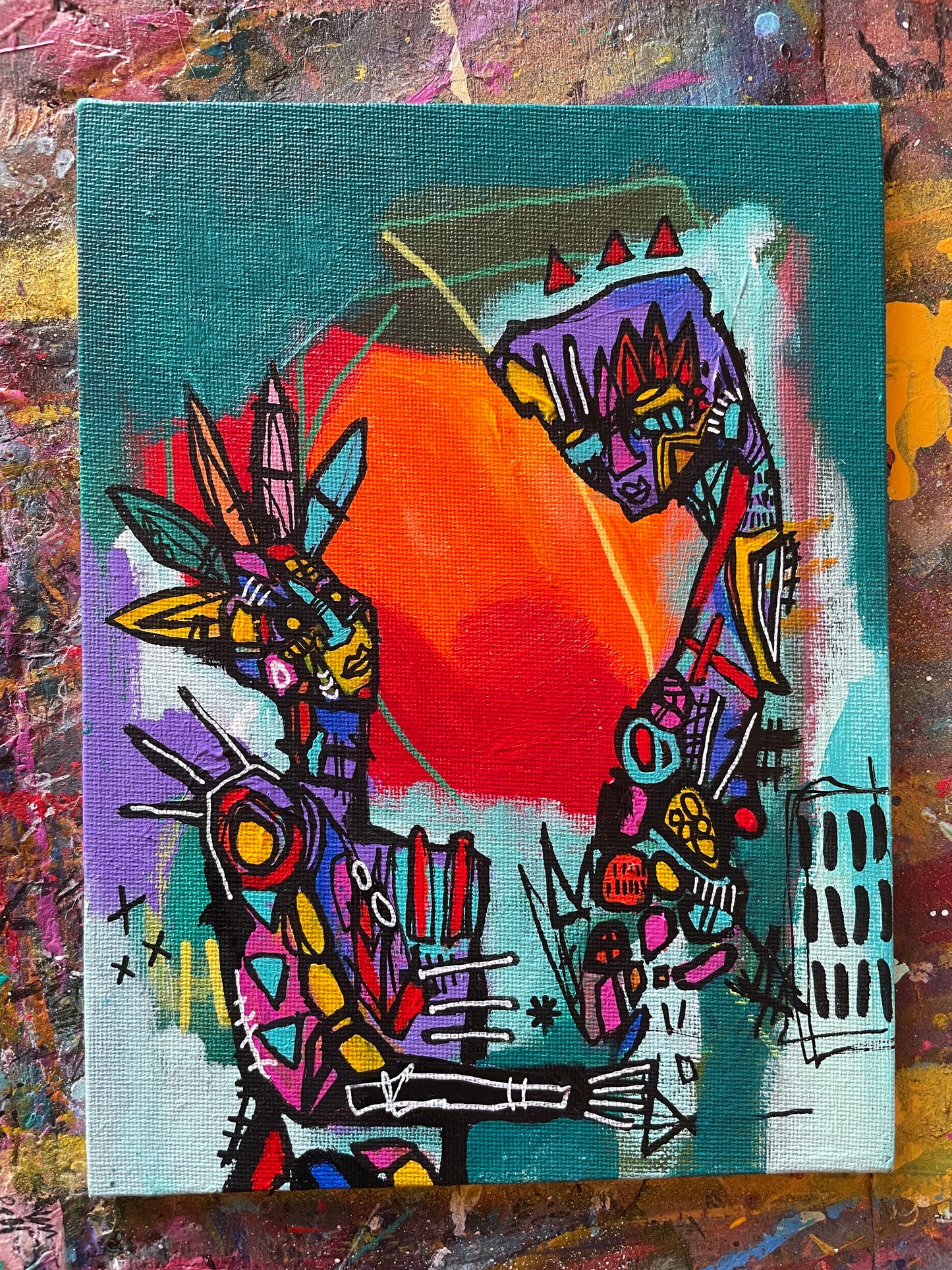 The Conjuring Original Painting on 8x6" Canvas Panel