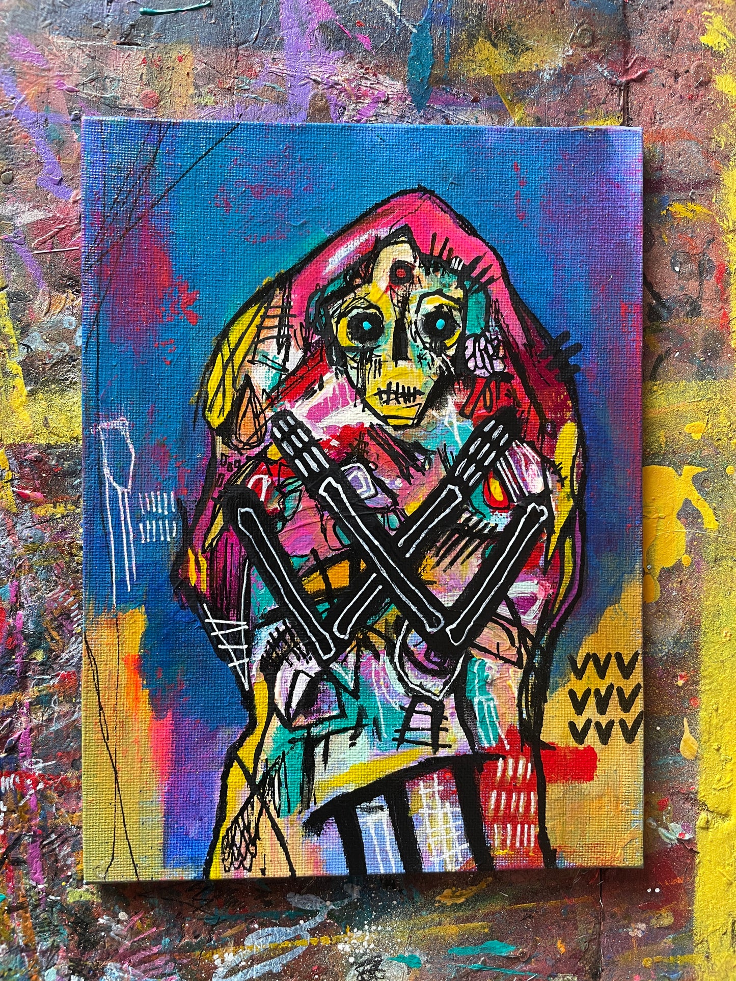 Spektu Original Painting on 8x6" Canvas Panel