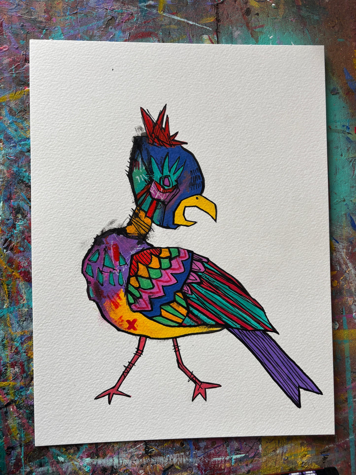 Parrot sketch on 9x12" Watercolour paper