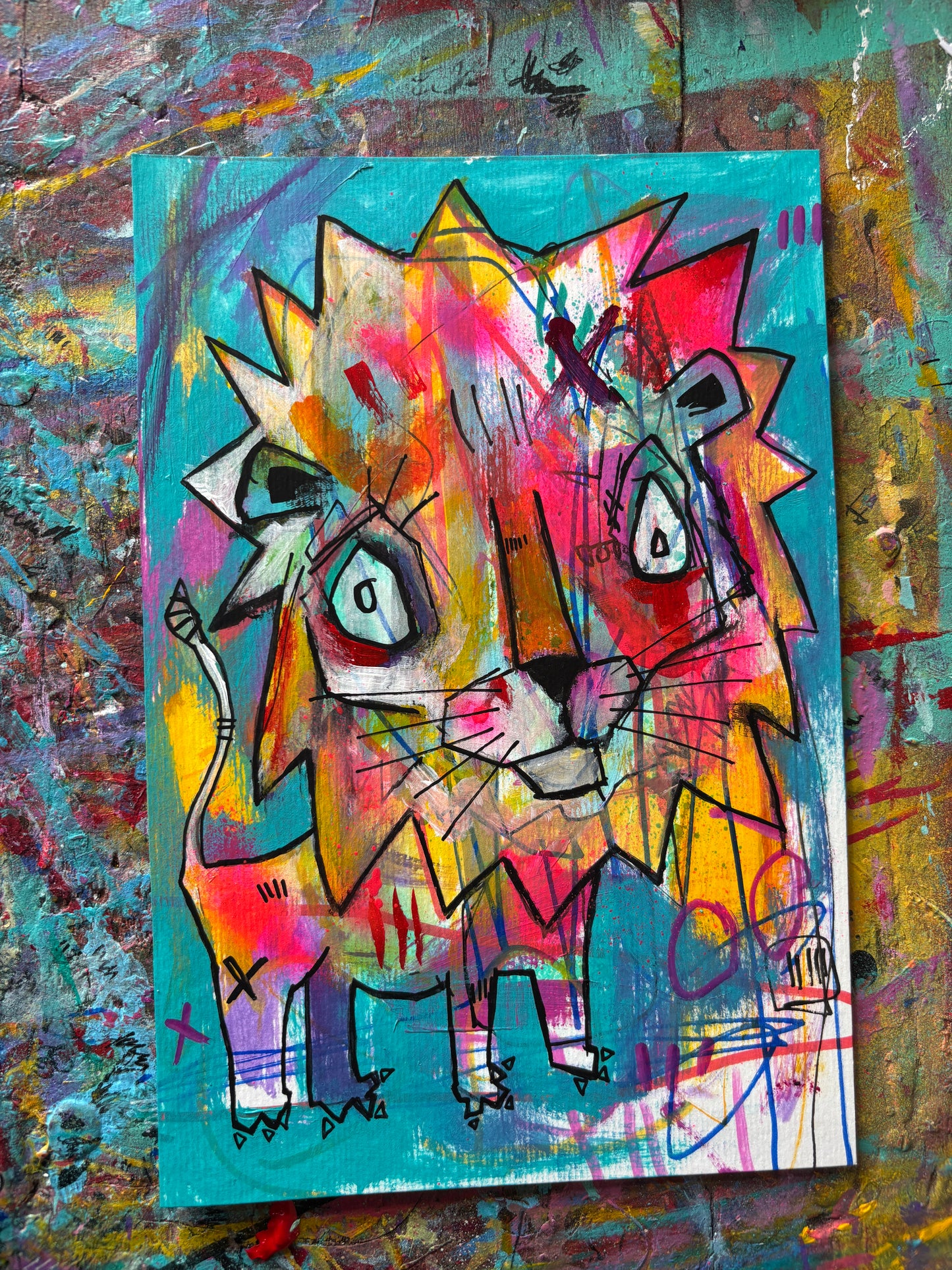 Rawr on 9x6" Watercolour paper