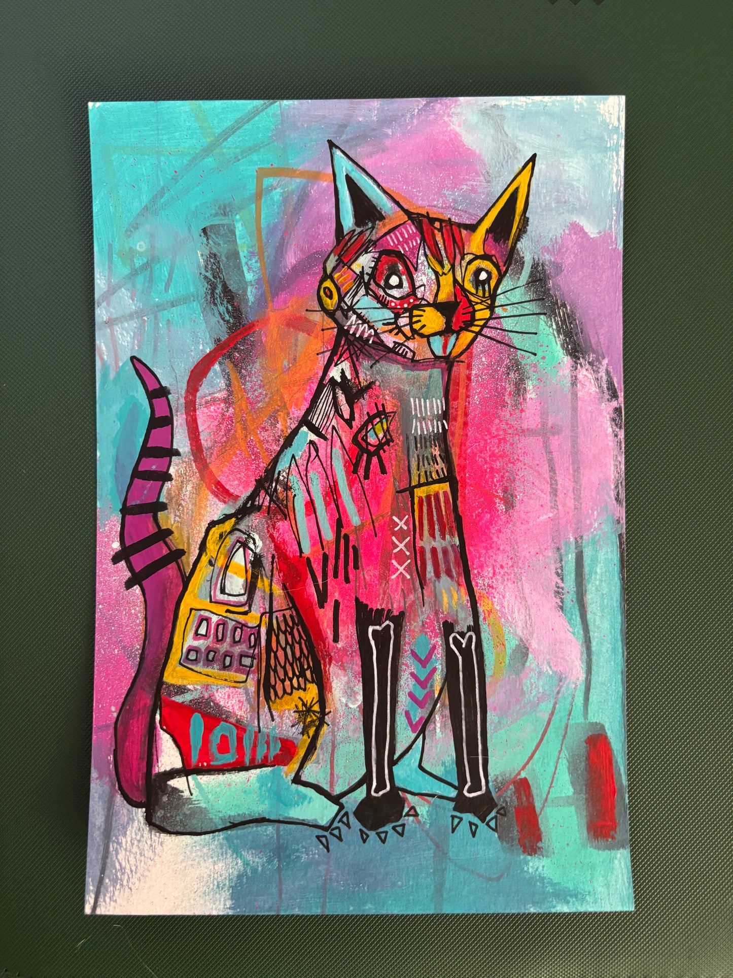 Cat sketch 9x6" Watercolour paper