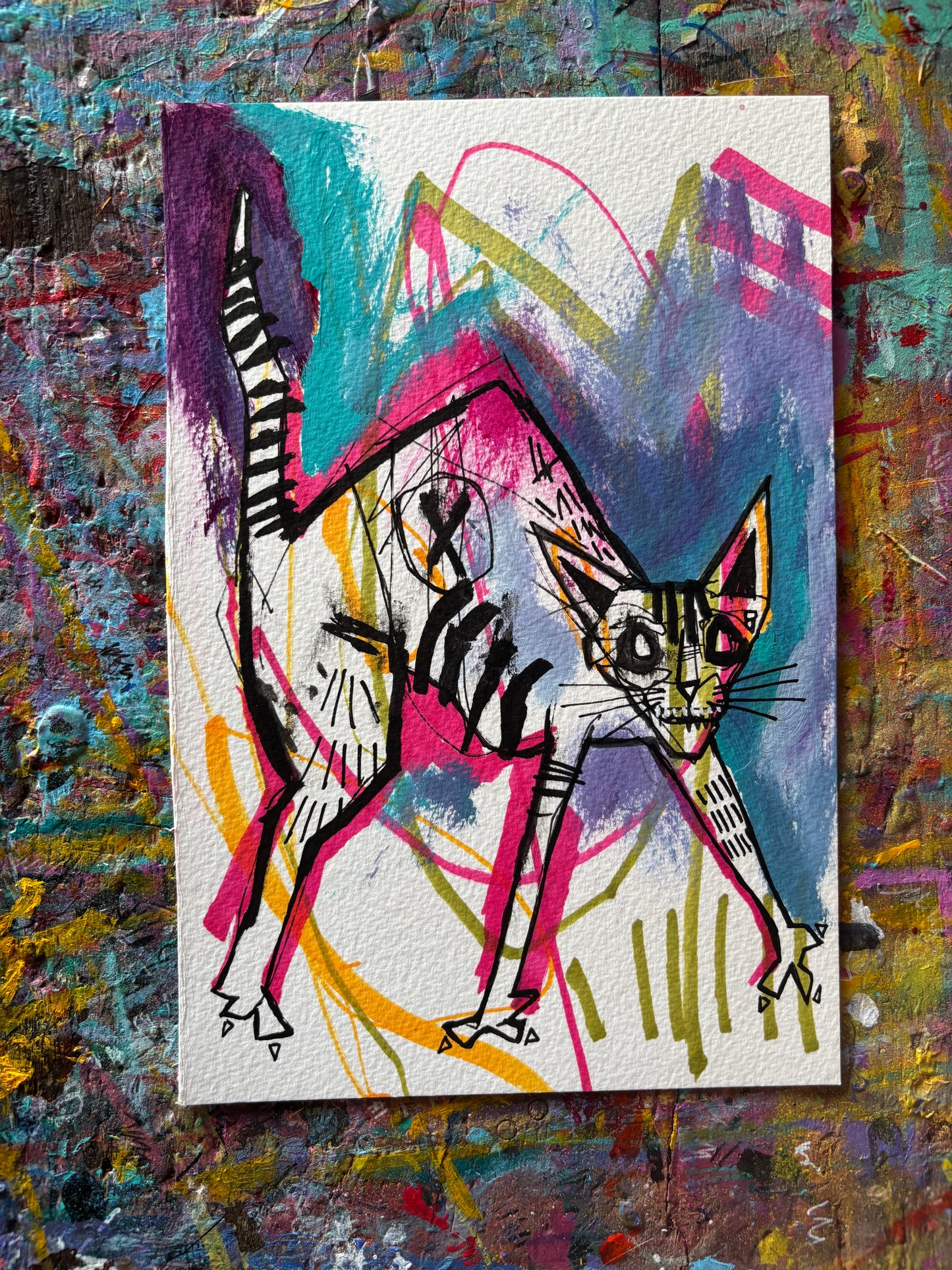 Startled on 9x6" Watercolour paper
