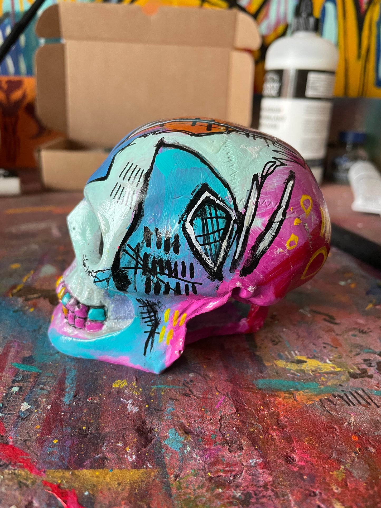 Hand Painted Skull #4