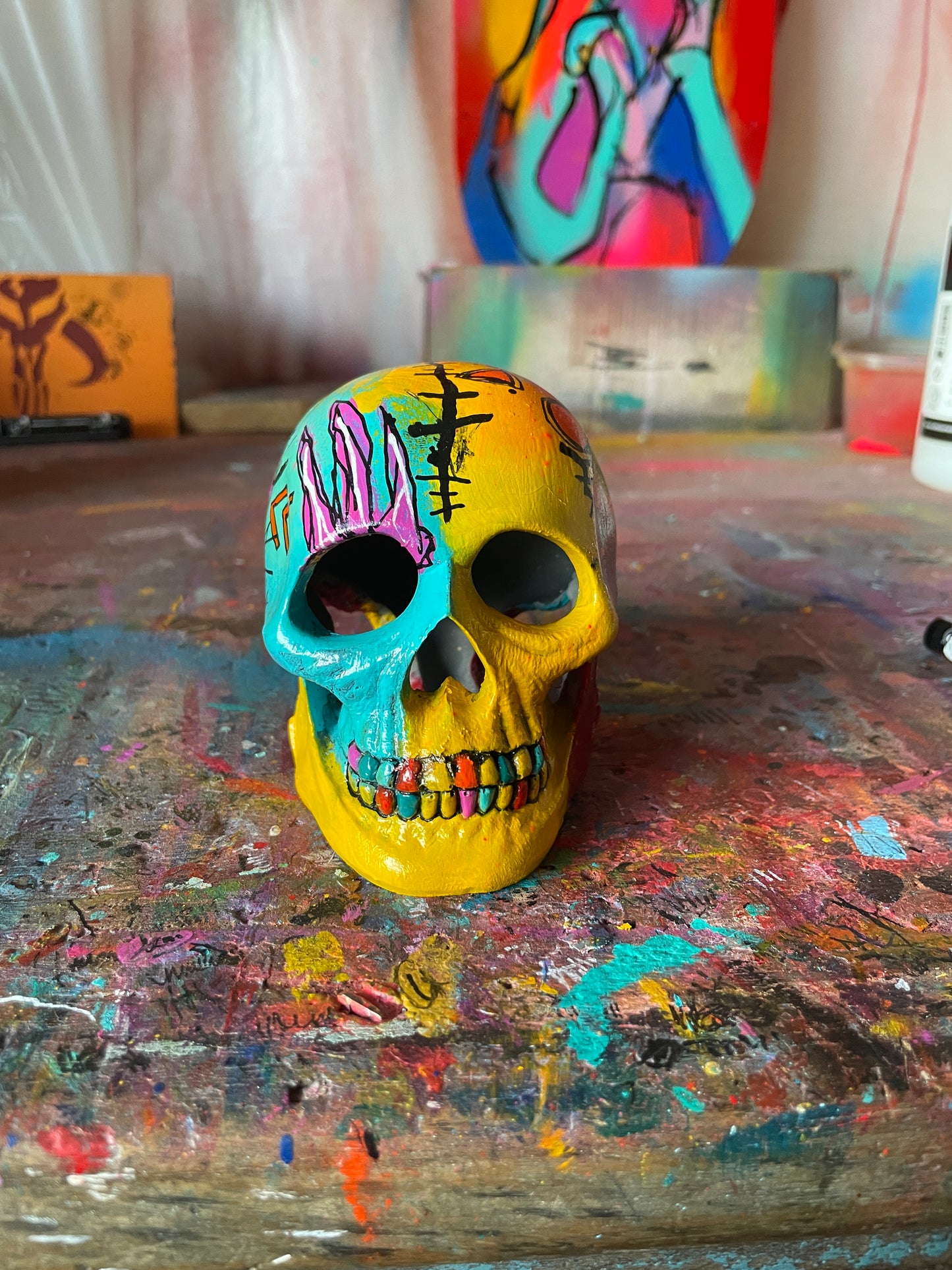 Hand Painted Skull #6
