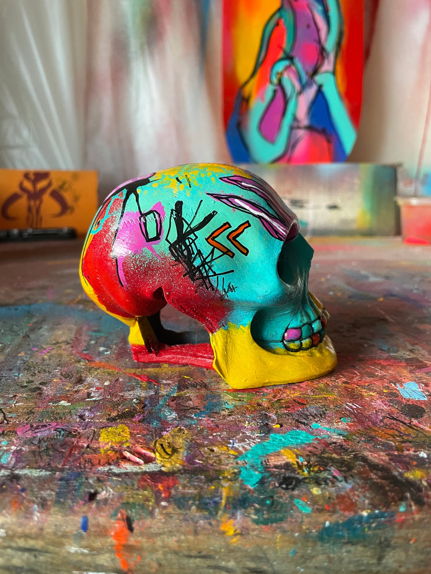 Hand Painted Skull #6