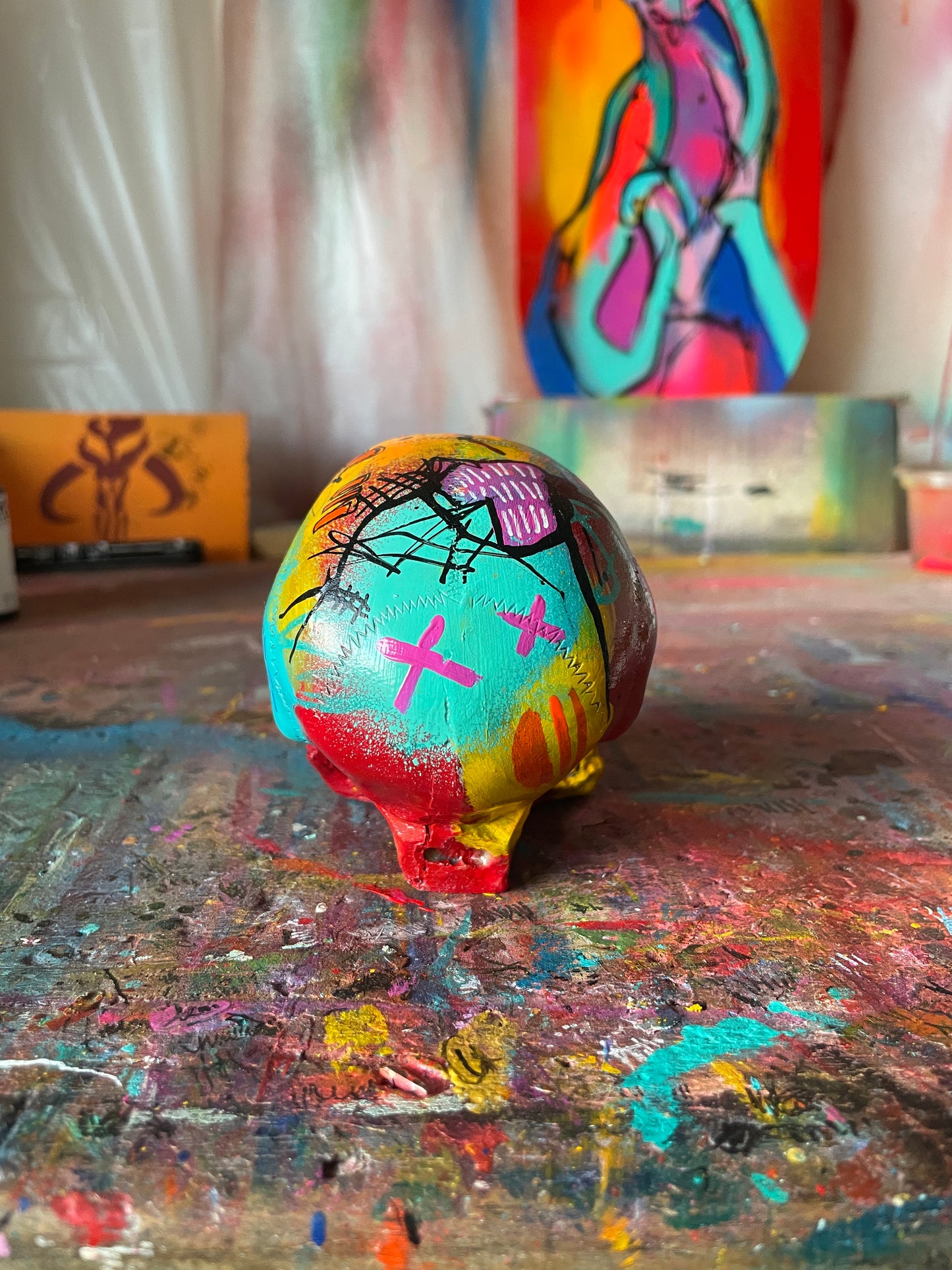 Hand Painted Skull #6