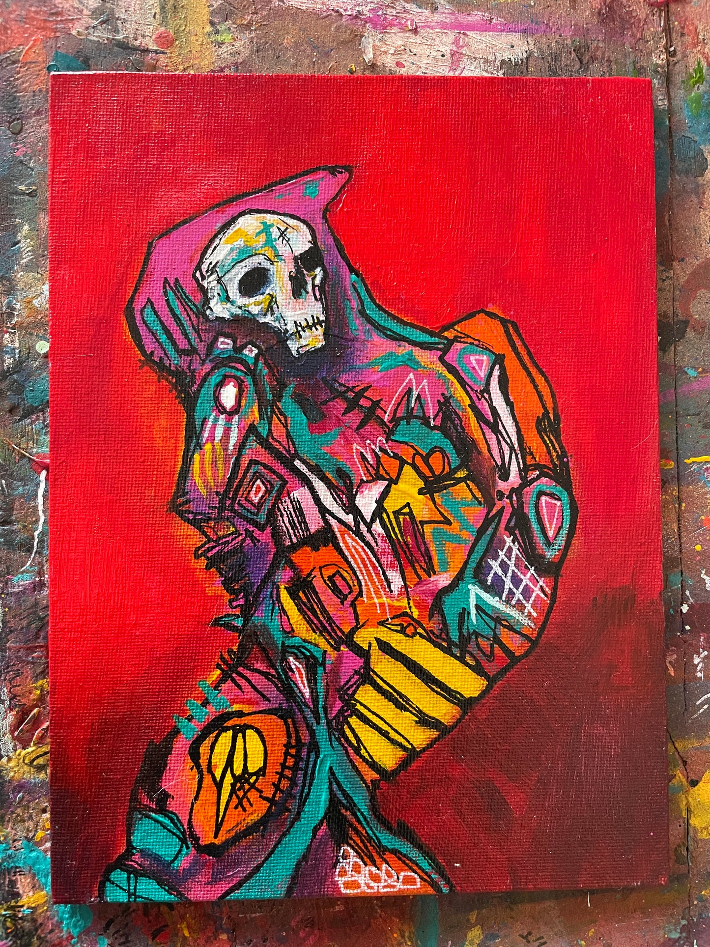 Scarmun Original Painting on 8x6" Canvas Panel