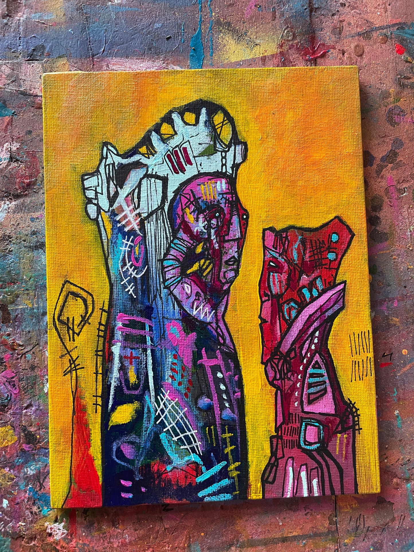 The Delegate Original Painting on 8x6" Canvas Panel