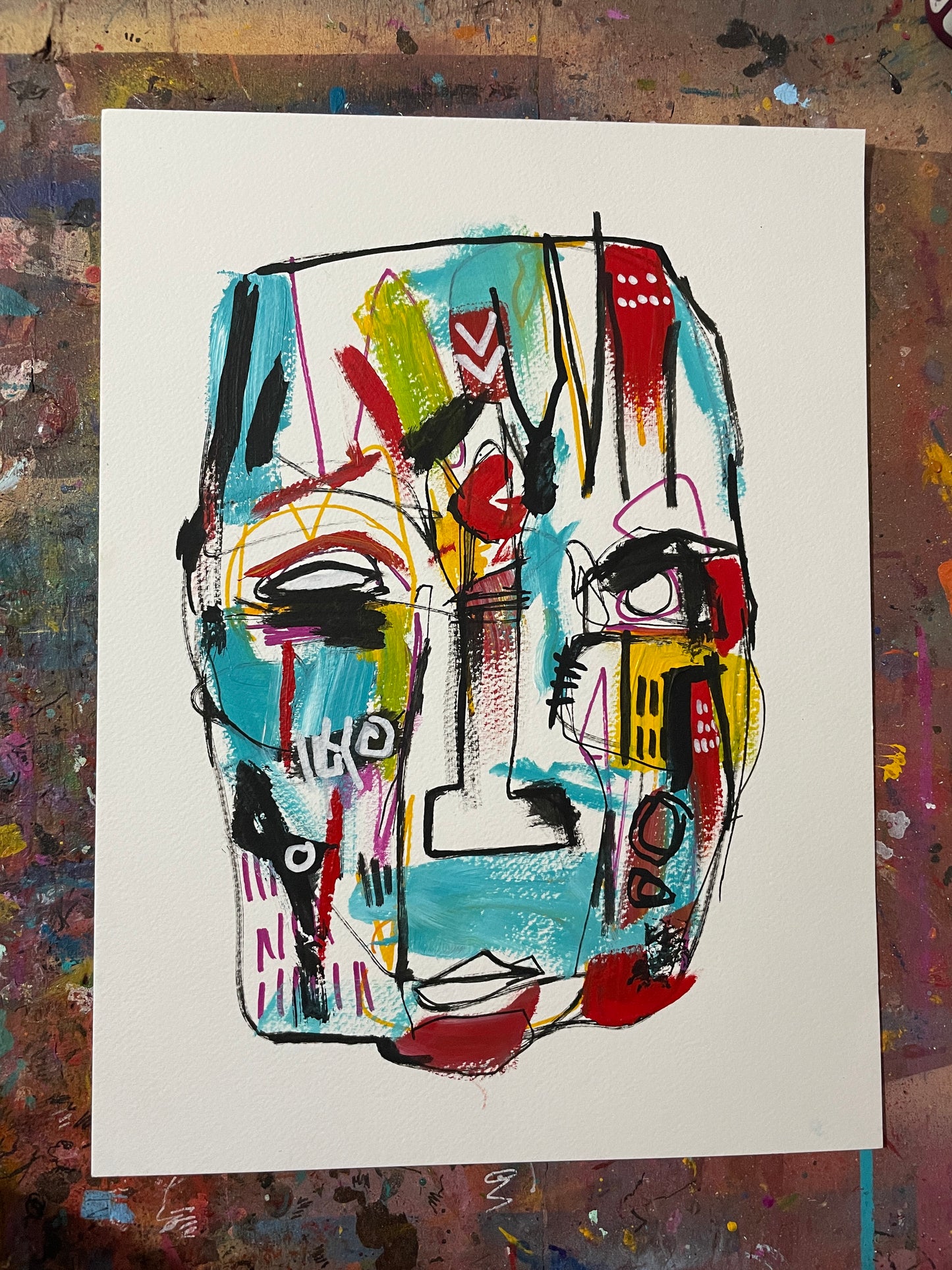 Painted sketch on 9x12” 300gsm watercolour paper