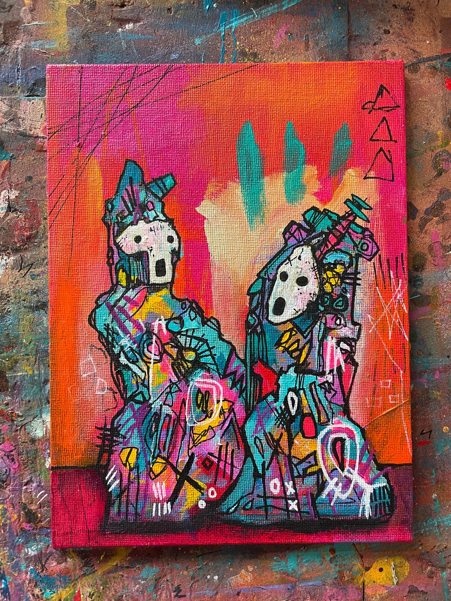 The Ghosts of Sparnu Original Painting on 8x6" Canvas Panel