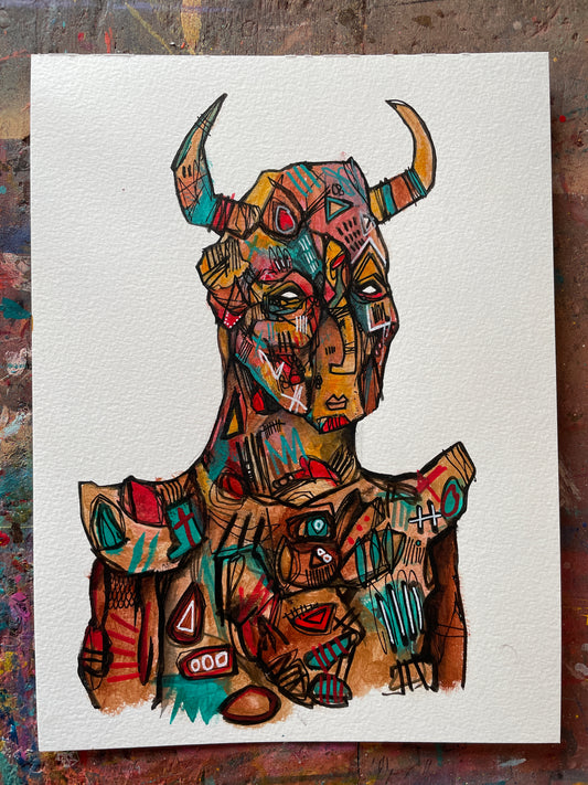 Painted sketch on 9x12” 300gsm watercolour paper