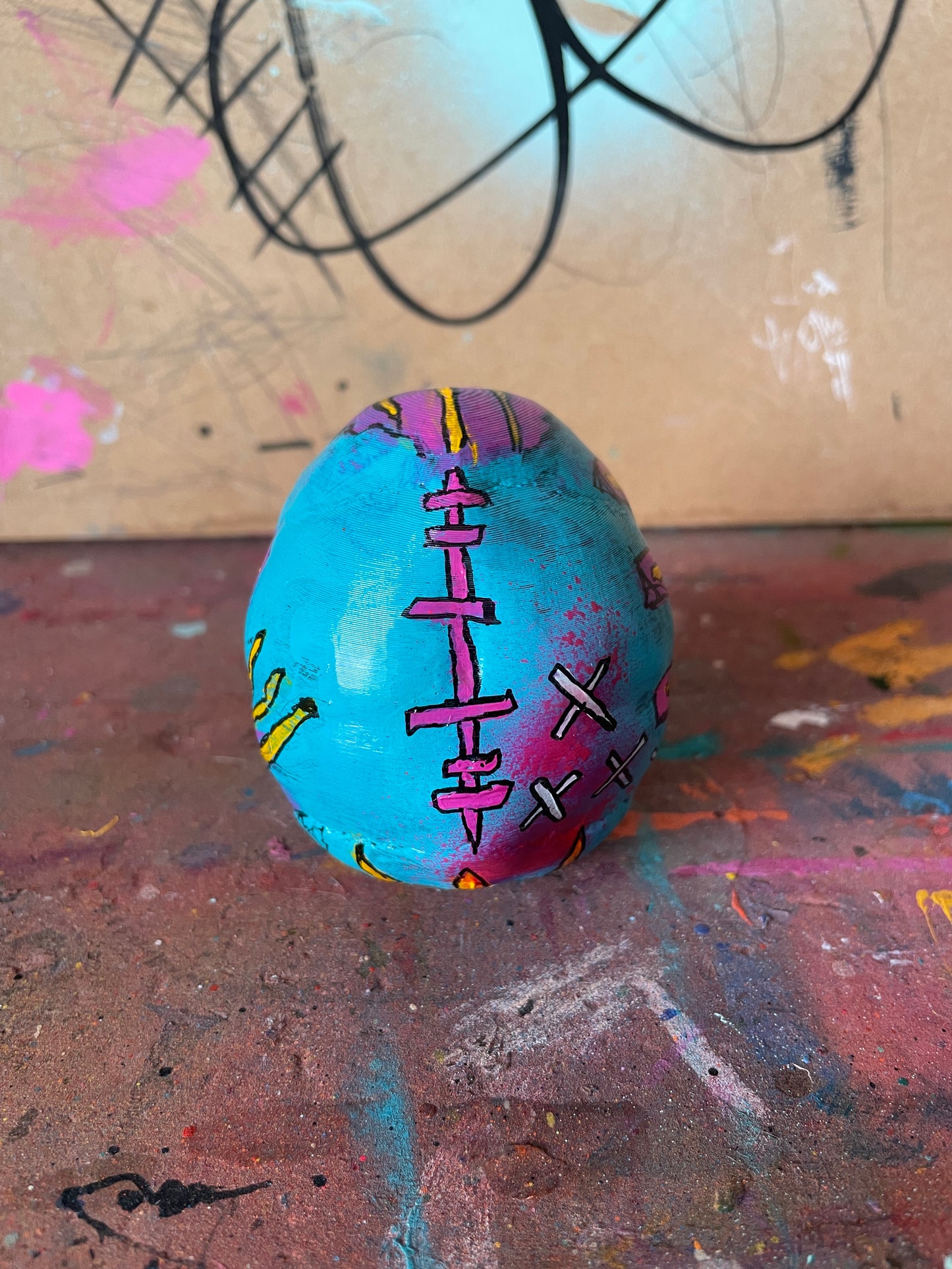 Hand Painted Mini Skull