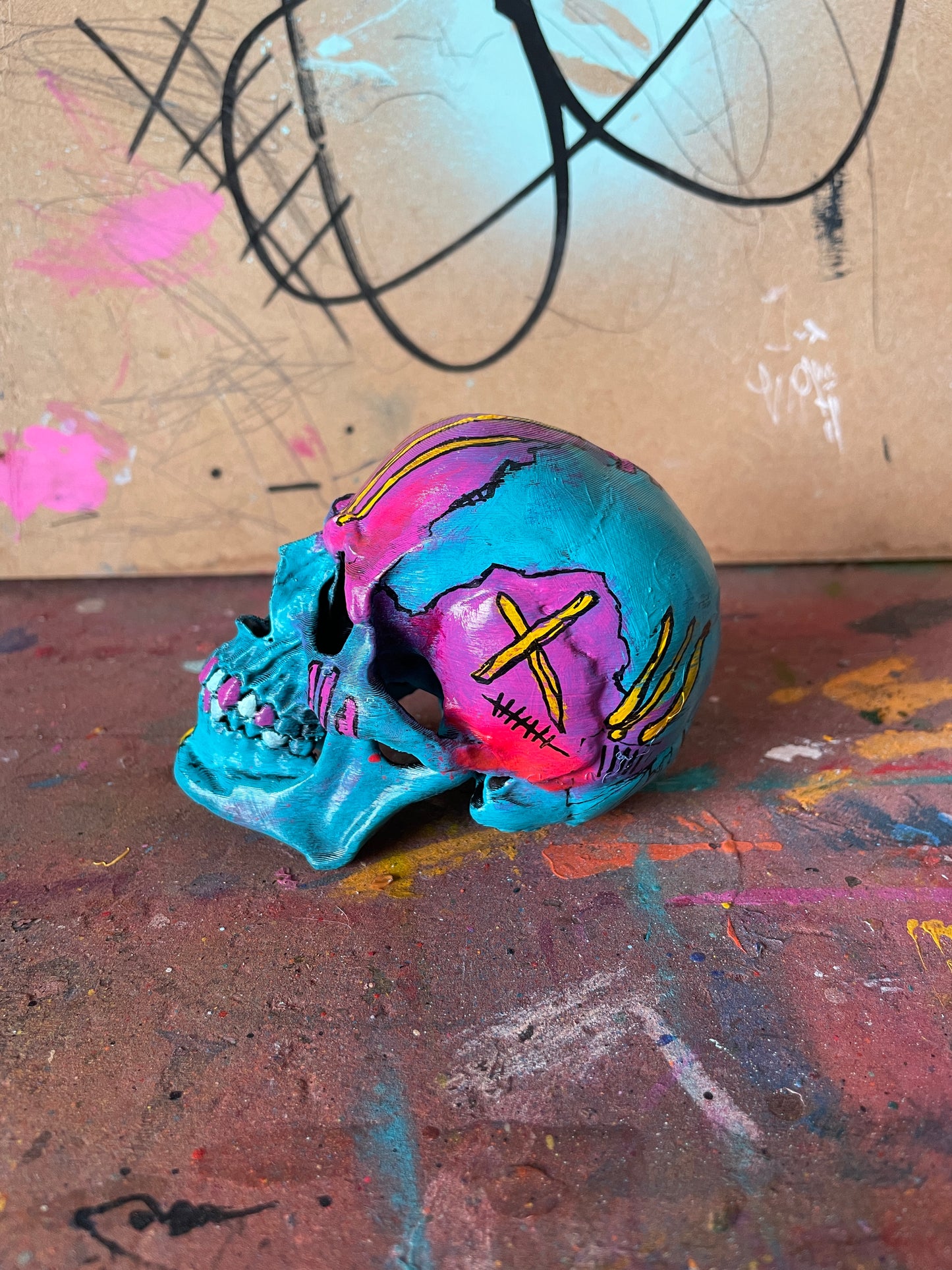 Hand Painted Mini Skull