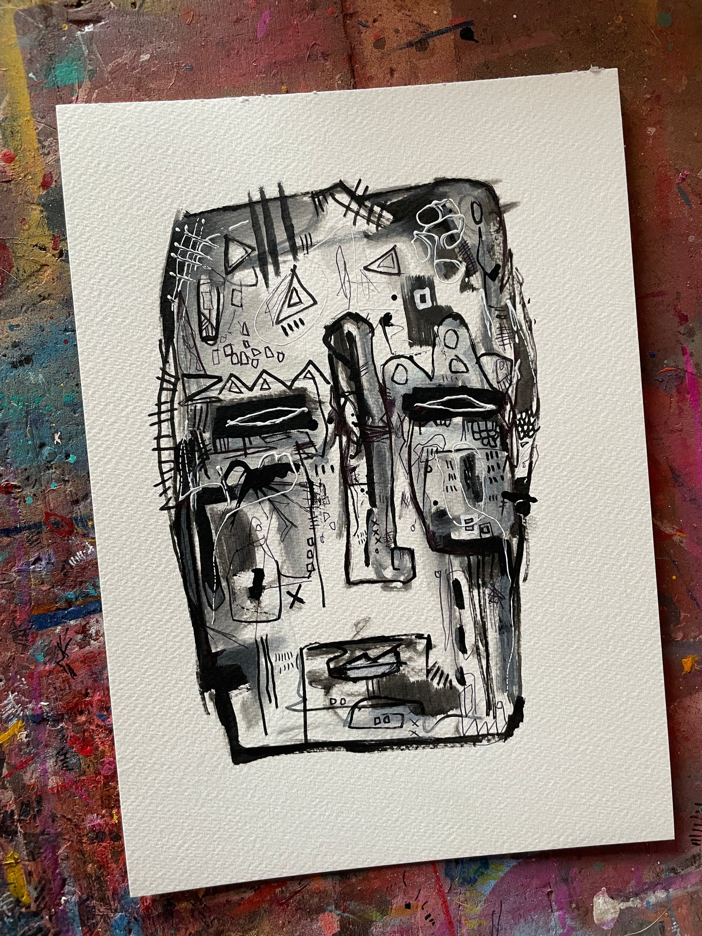 Ink Drawing on 9x12” 300gsm watercolour paper