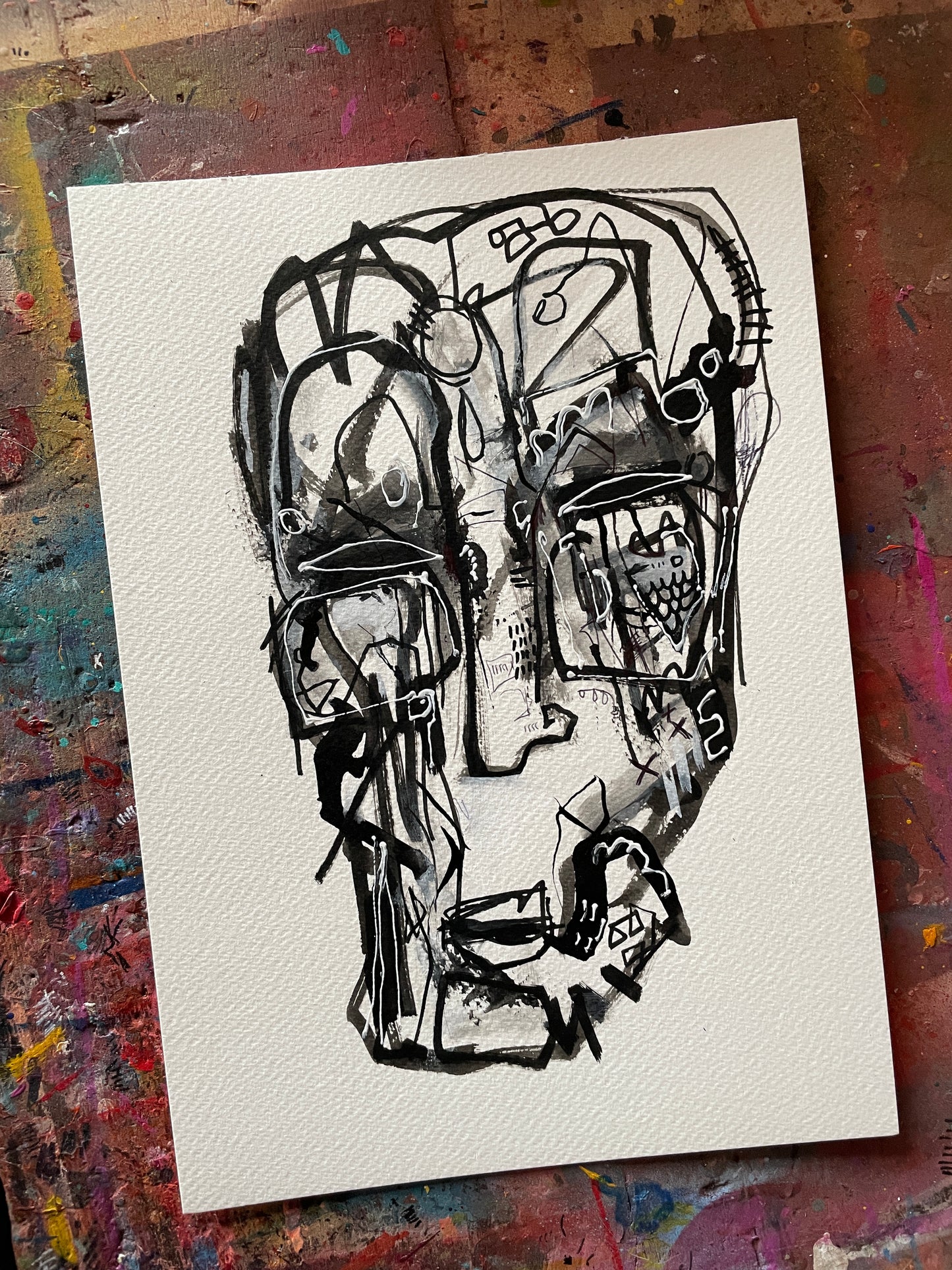 Ink Drawing on 9x12” 300gsm watercolour paper