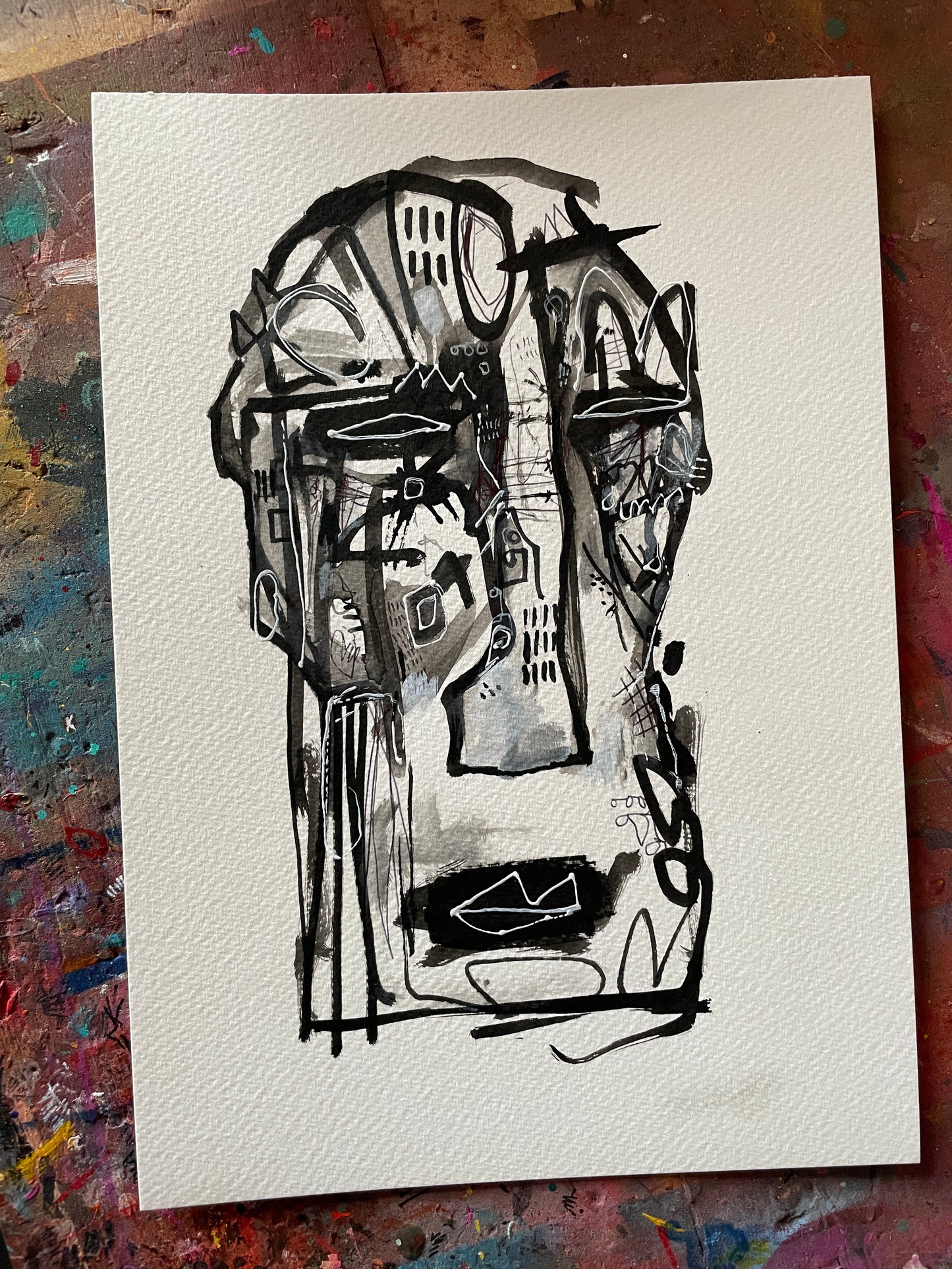 Ink Drawing on 9x12” 300gsm watercolour paper