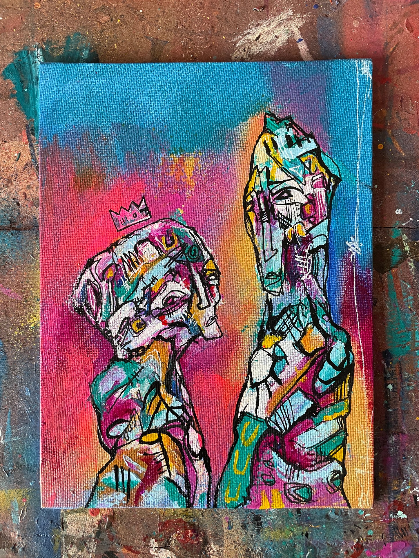 Counsel Original Painting on 8x6" Canvas Panel