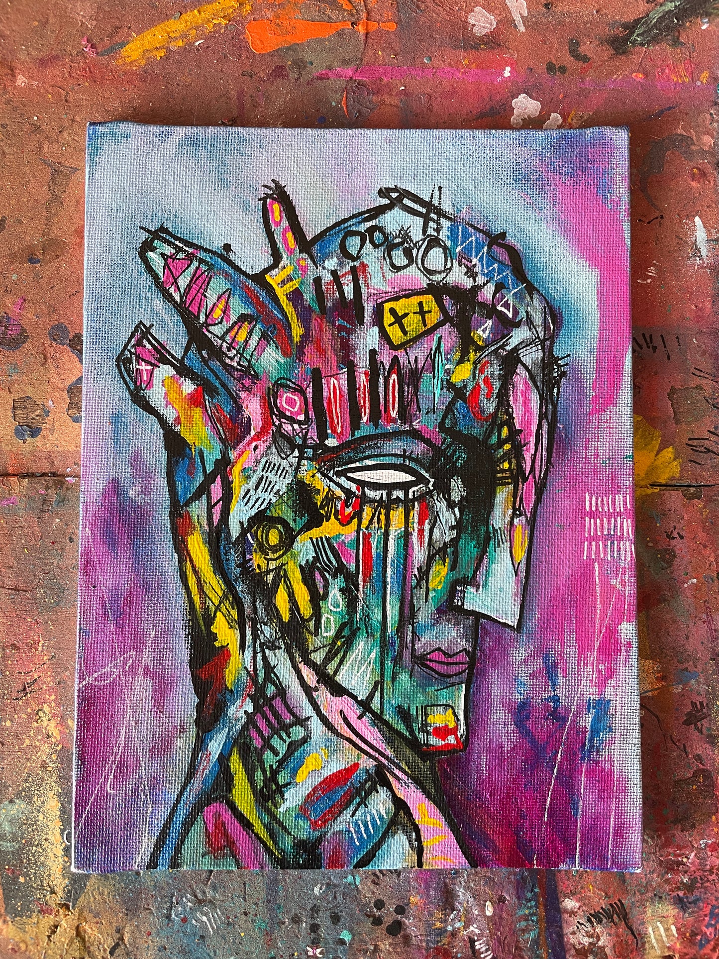 Reveru Original Painting on 8x6" Canvas Panel