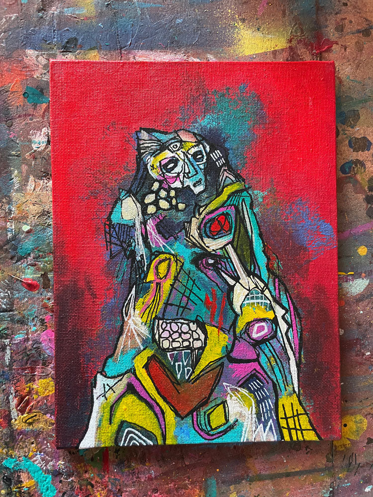 Pinnaklass Original Painting on 8x6" Canvas Panel