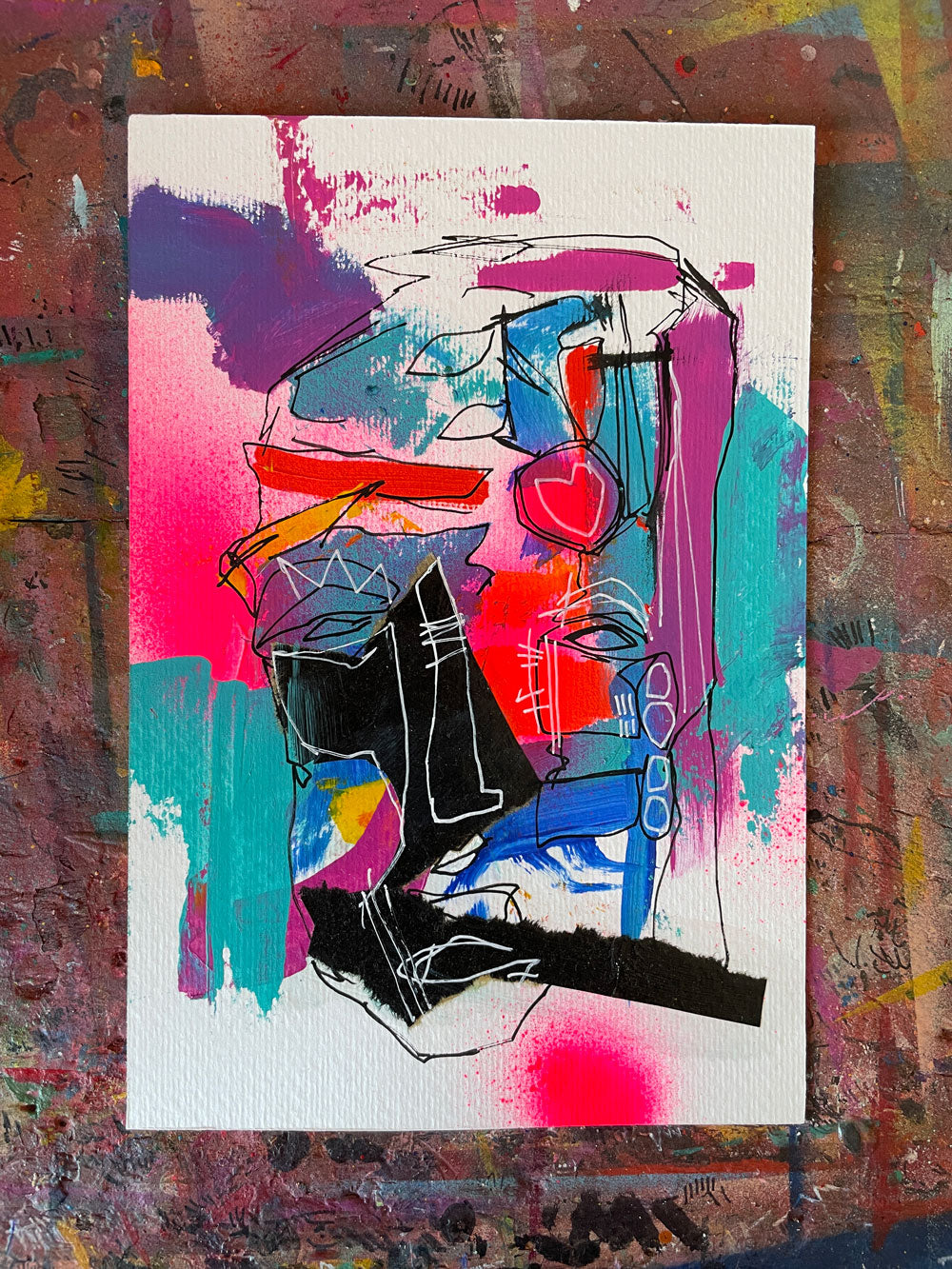 Painted sketch on 9x6" Watercolour paper (Approx)