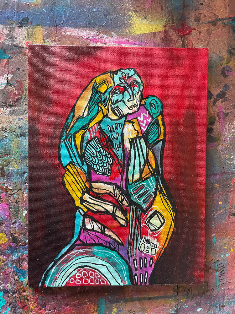 Sluda Painting on 8x6" Canvas Panel