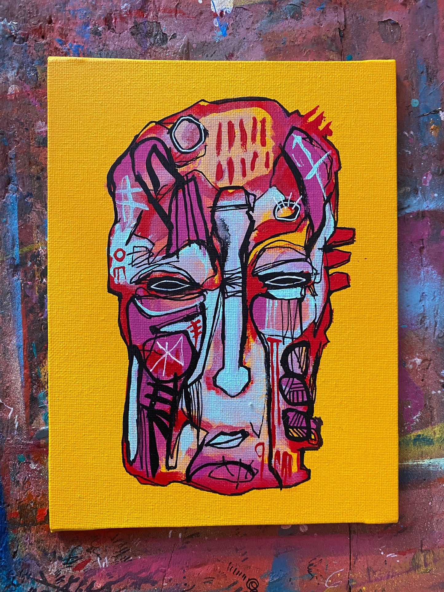 Chekkis Original Painting on 8x6" Canvas Panel
