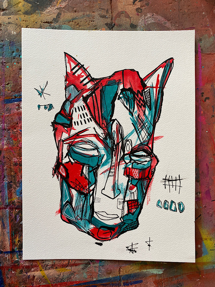 Mostruzo Painted Sketch 9x12"