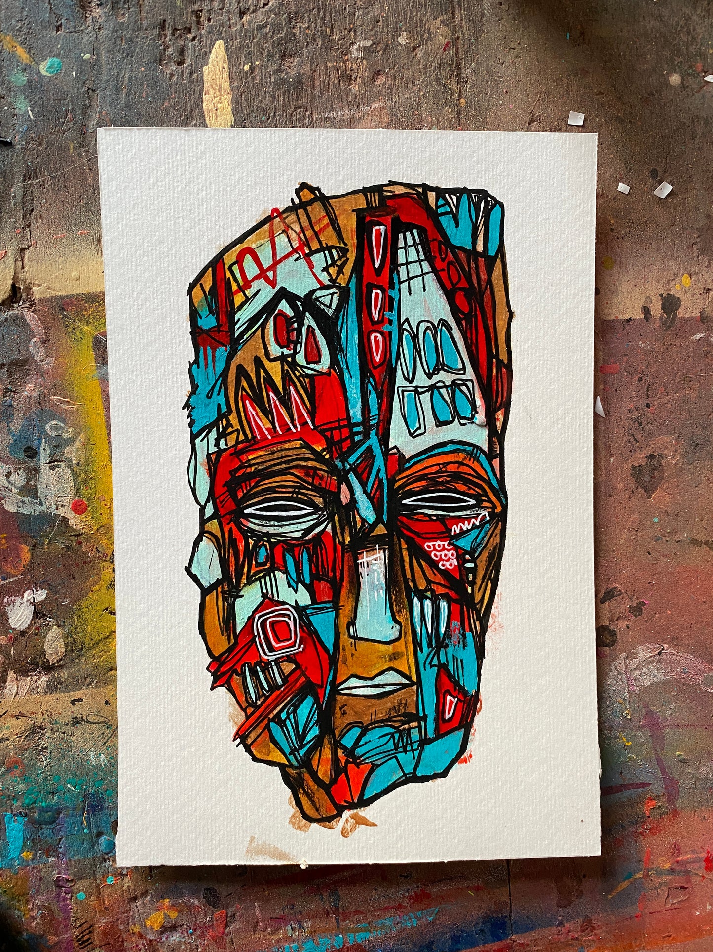 Midas Painting on 9x6" Watercolour paper