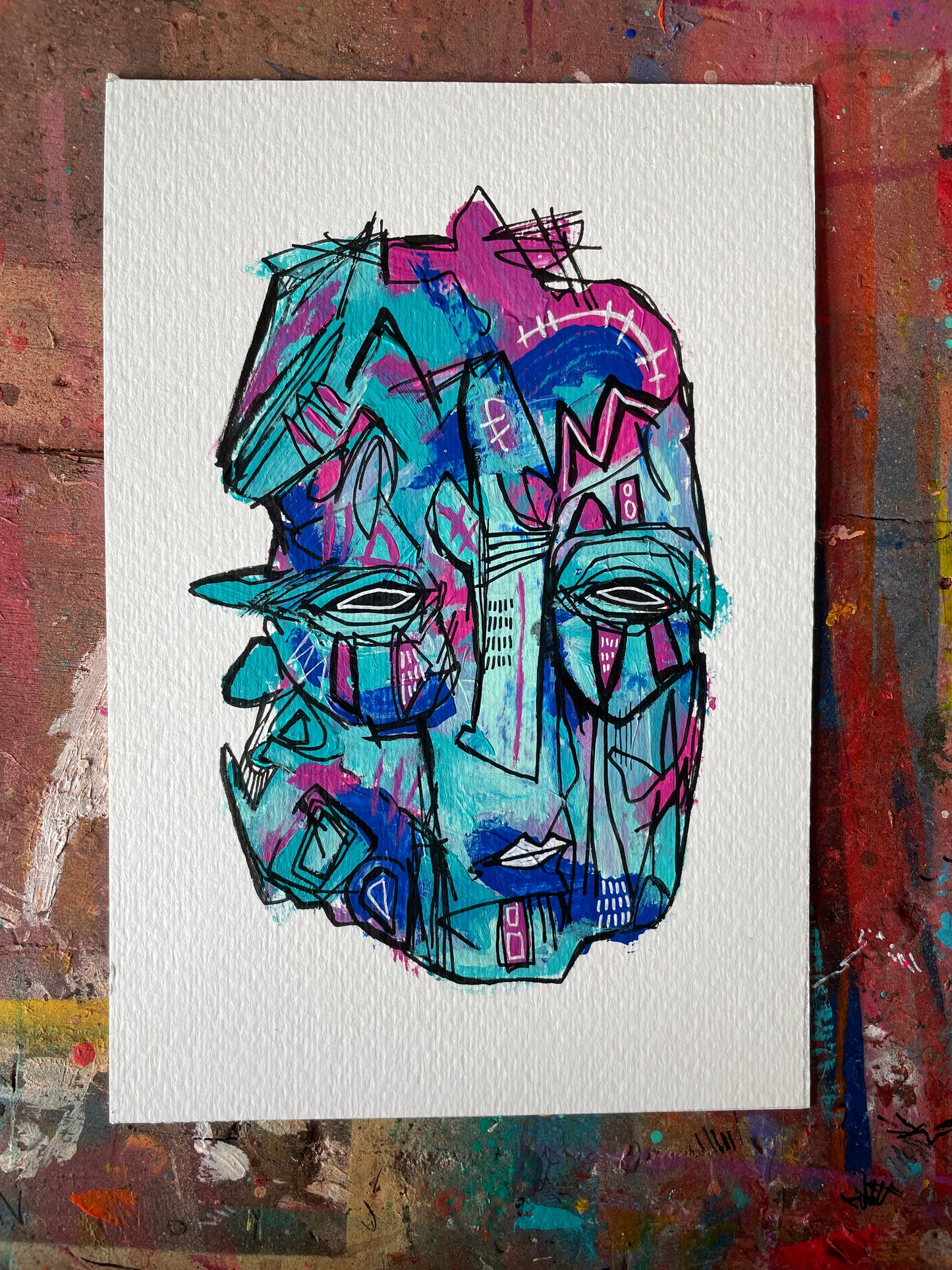 Gadroppolu Painting on 9x6" Watercolour paper (Approx)