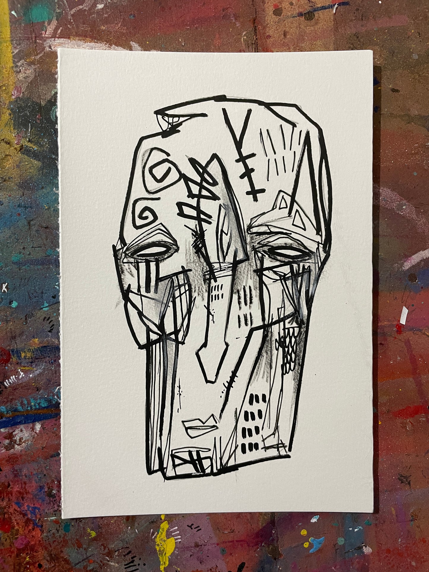 Head sketch 1 Approx 9x6" Watercolour paper