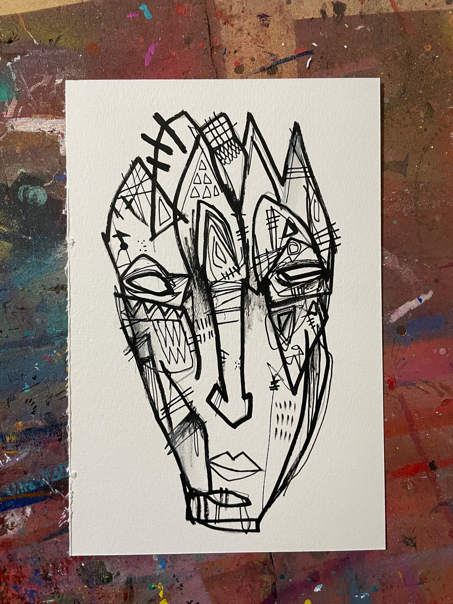 Head sketch 4 Approx 9x6" Watercolour paper