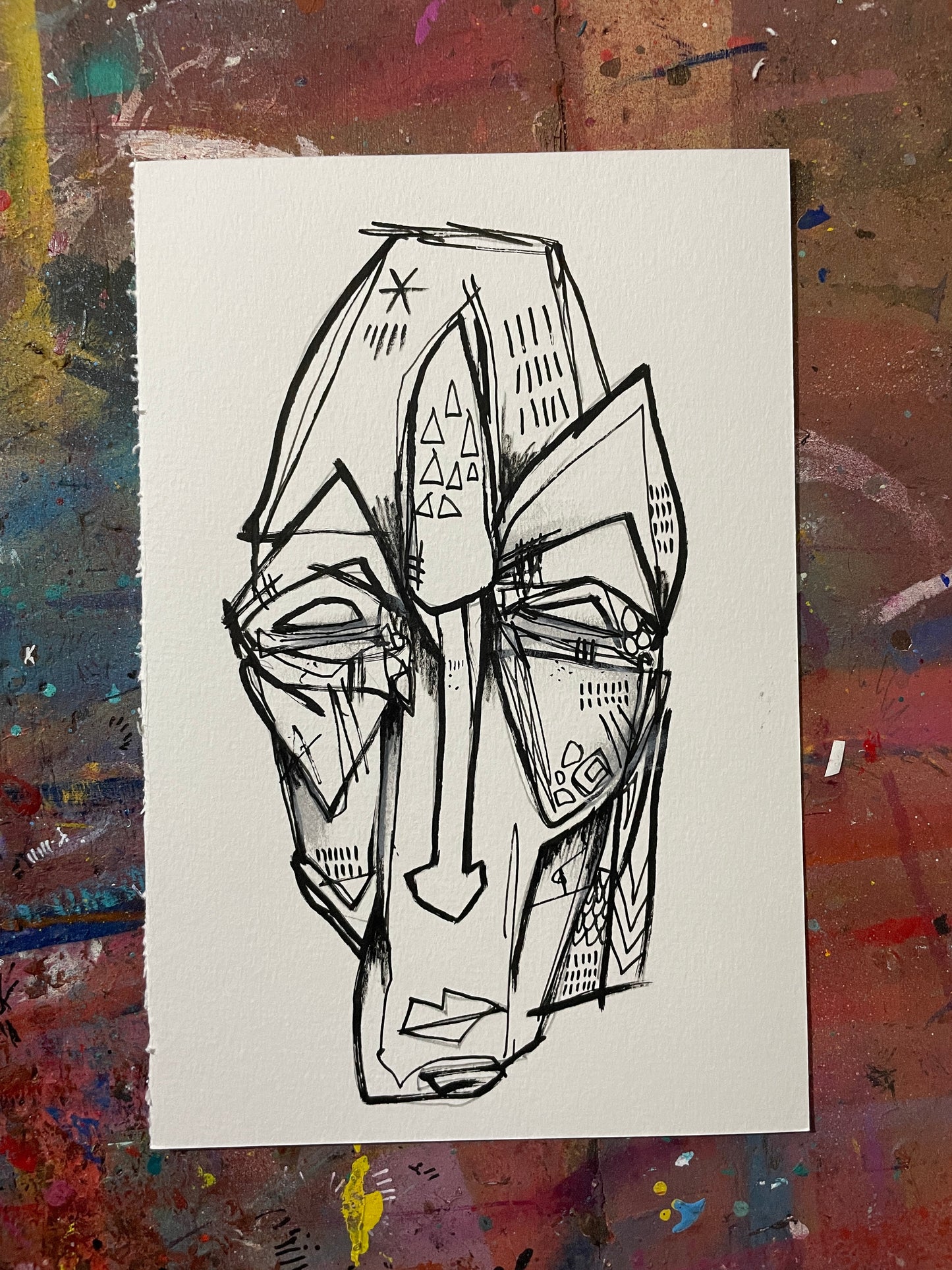 Head sketch 5 Approx 9x6" Watercolour paper