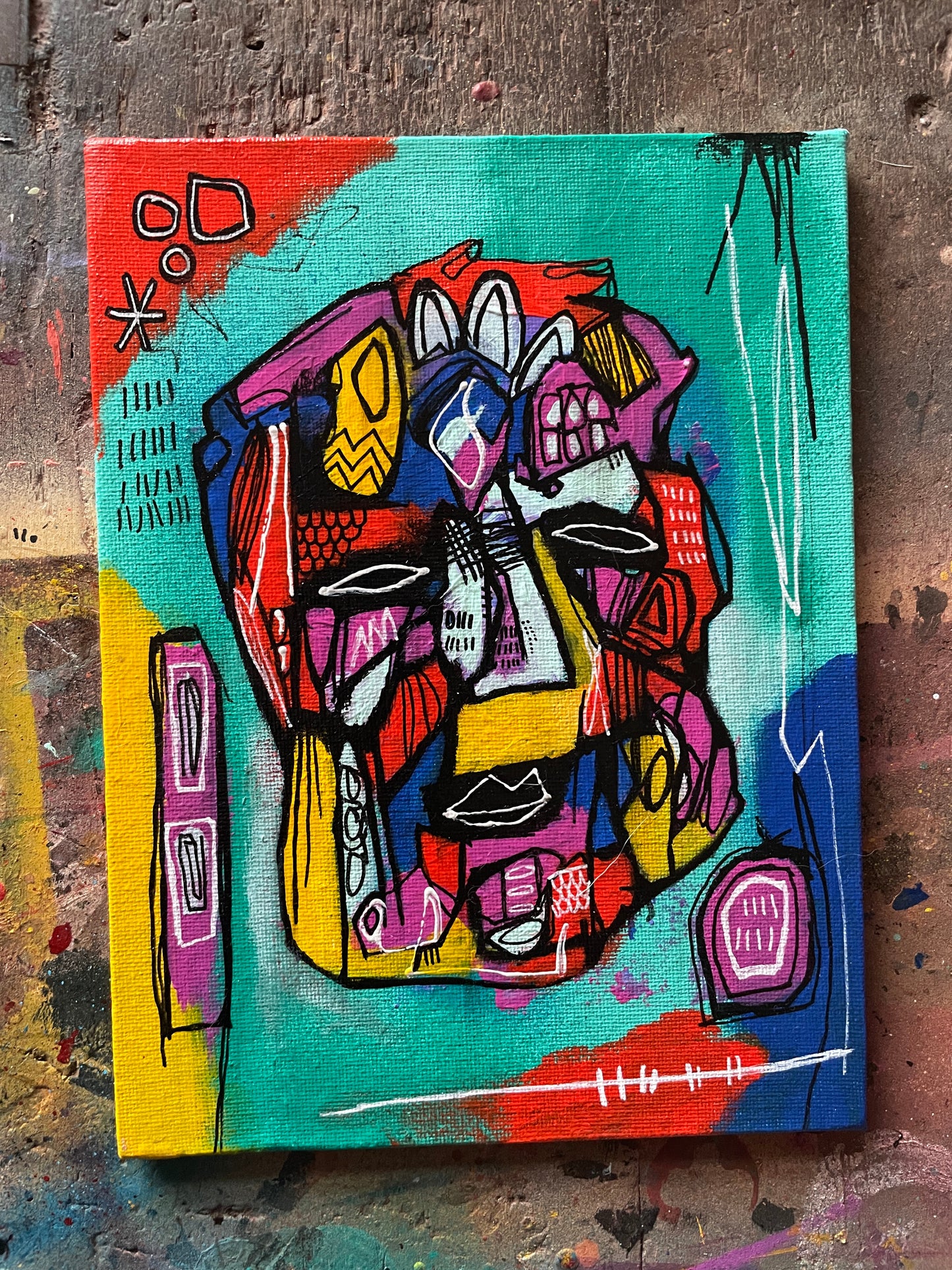 Bastio Original Painting on 8x6" Canvas Panel