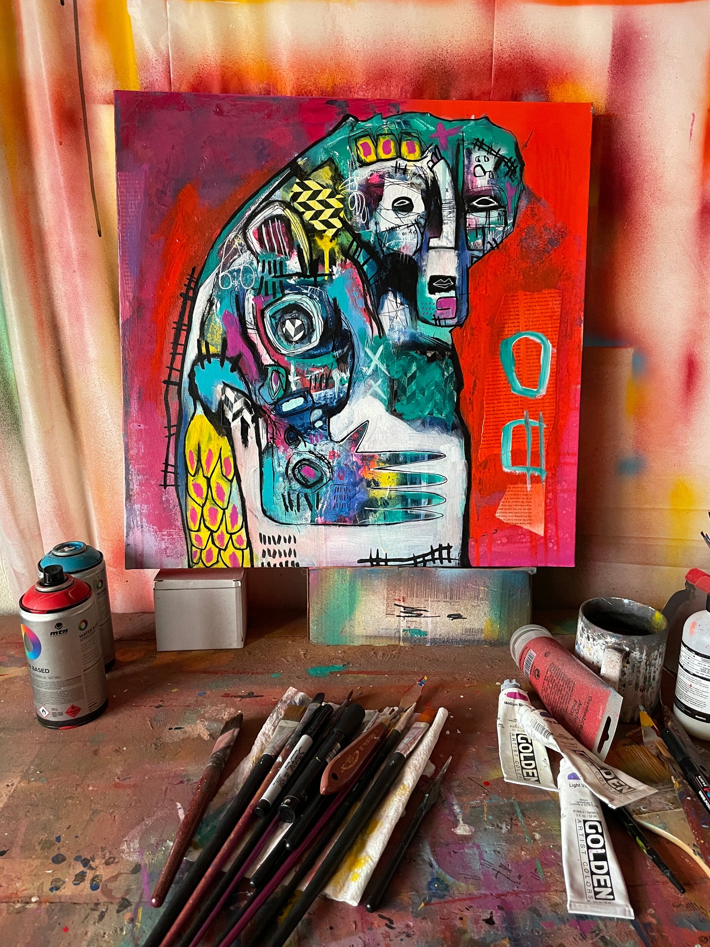 Sentius Original painting on 20"x20" stretched canvas