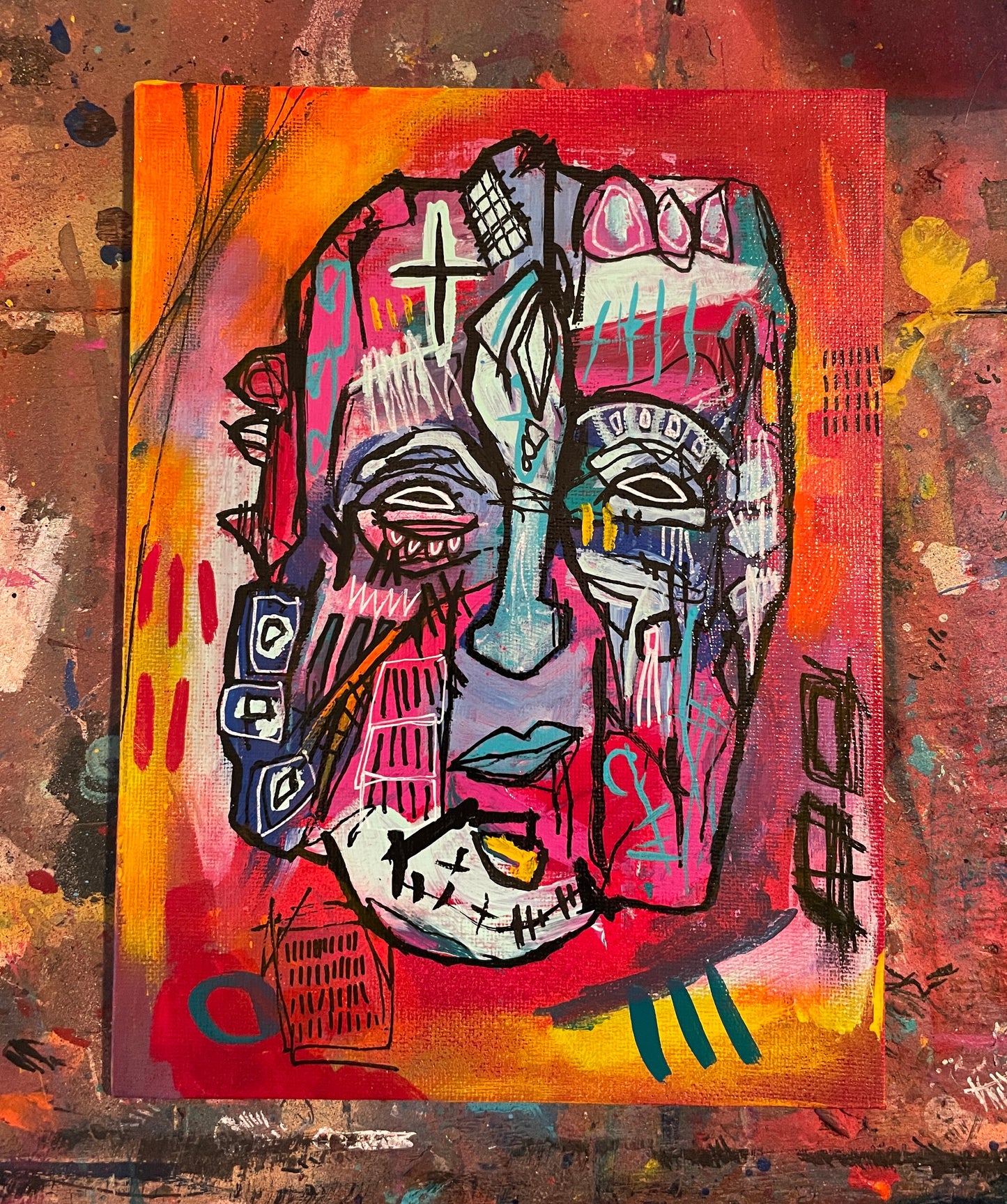 Jellugo Original Painting on 8x6" Canvas Panel