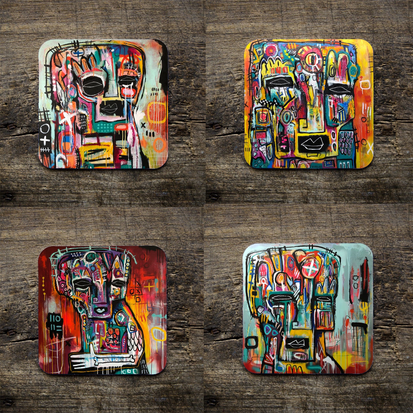 Egos set of four coasters