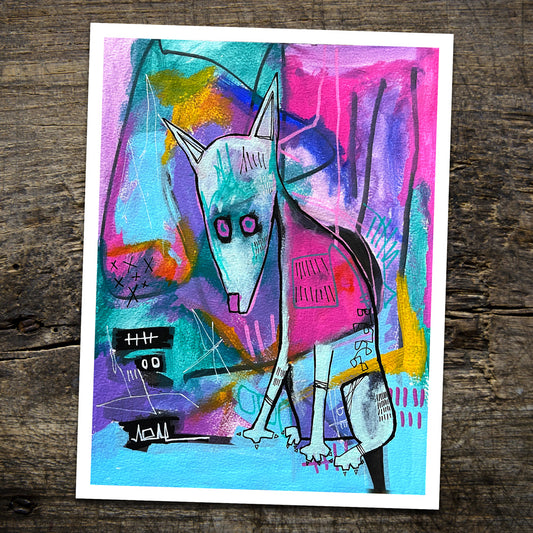 Blue Hound 12x16” Giclee Print