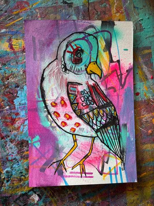 Hawk on 9x6" Watercolour paper