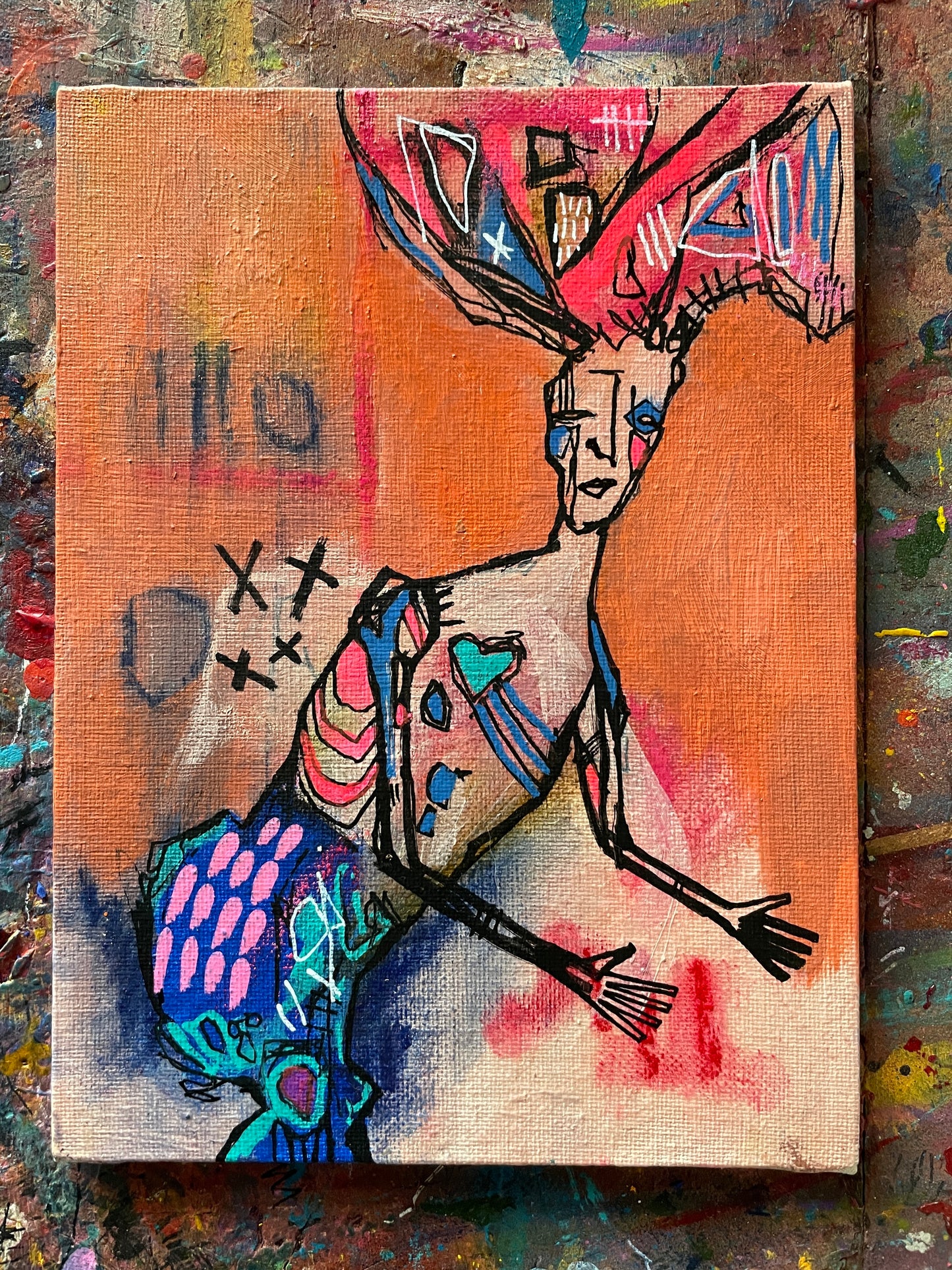 Spirit Dance Original Painting on 8x6" Canvas Panel