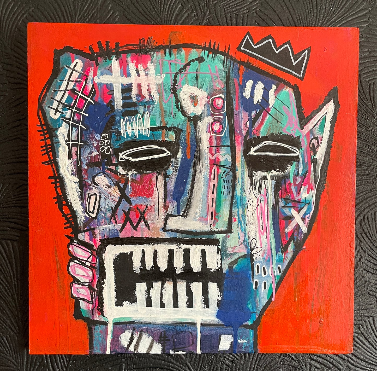 Skabba 15" x 15" original painting on wooden panel