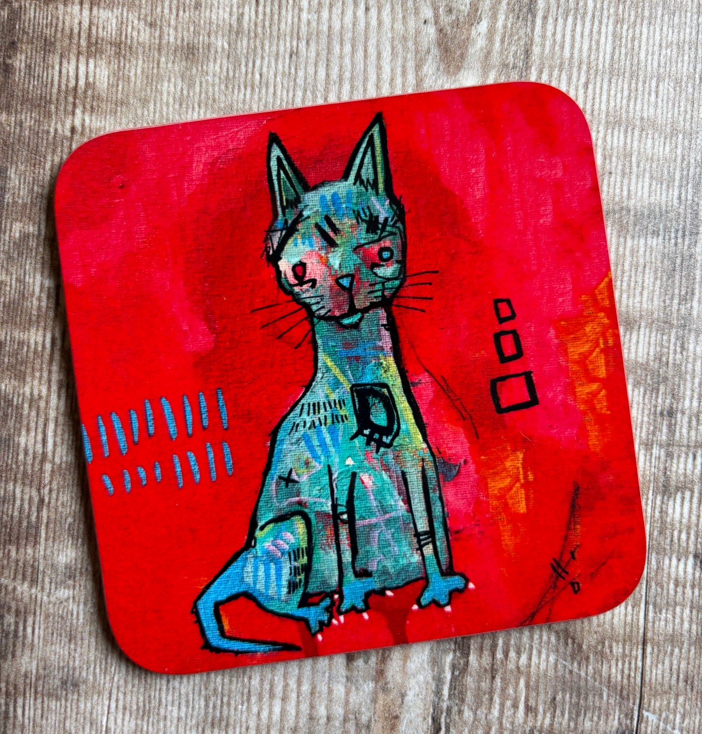 Scraggly Cat Coaster